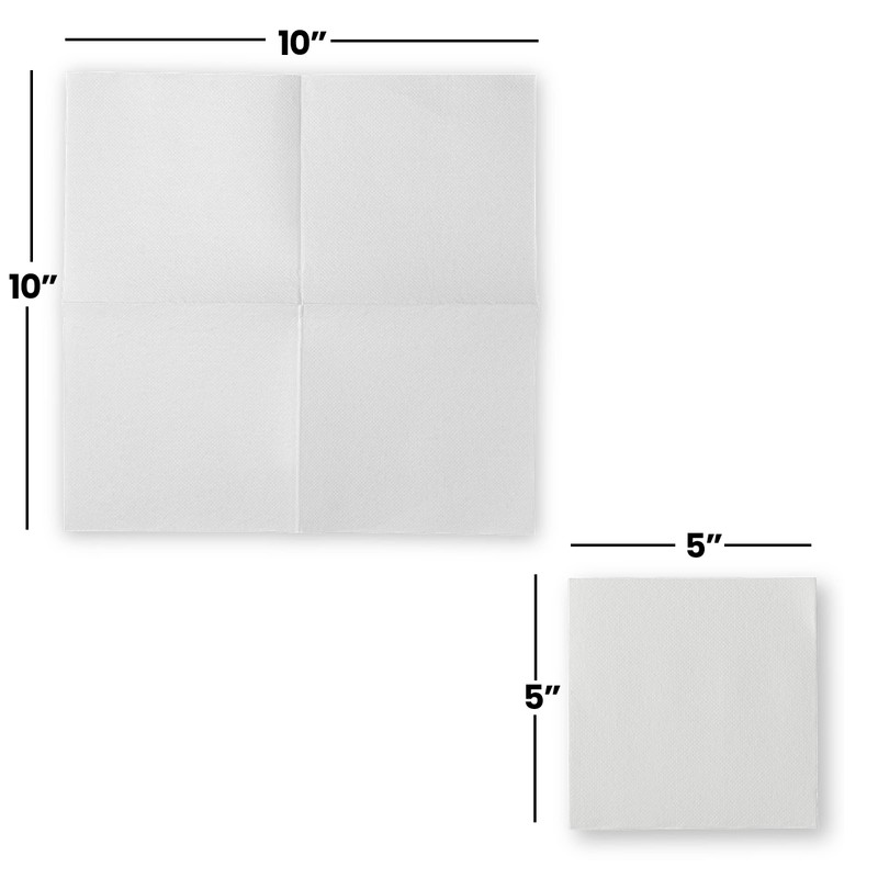 Servilletas desechables para cóctel, 200 unidades, 25.4 x 25.4 cm,