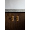 Goo-Ki 6 Pack Antique Brass Drawer Knobs with Backplate Zinc