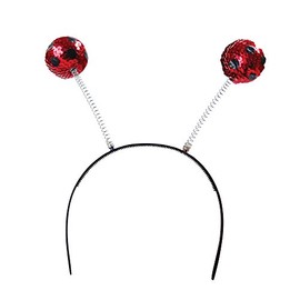 Bristol Novelty BA032 Headband | Ladybird Boppers | 1 Piece | Red | One Size - Adult Sequin, Womens