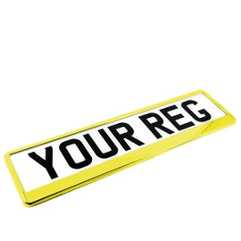 TAPORT® PURE GOLD CAR REGISTRATION HOLDER FOR ANY CAR , VAN , TRUCK , TRAILER