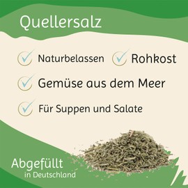 Algae Shop Swelling Salt - 100 g | Vegetables from the Sea | Salicornia as a Spice | Alternative for Salt | Vegan