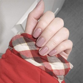 YienDoo False Nails Pink French Nails Full Cover Nail Tips Fake Nails for Women and Girls 24Pcs