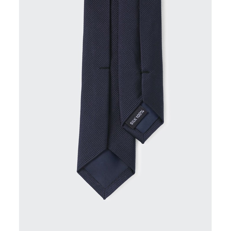 Musinsa Standard Silk Slim Solid Tie [Dark Navy]