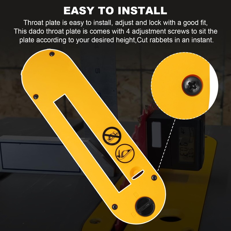 Dado Throat plate Fits for DEWALT 10 inch Table Saw