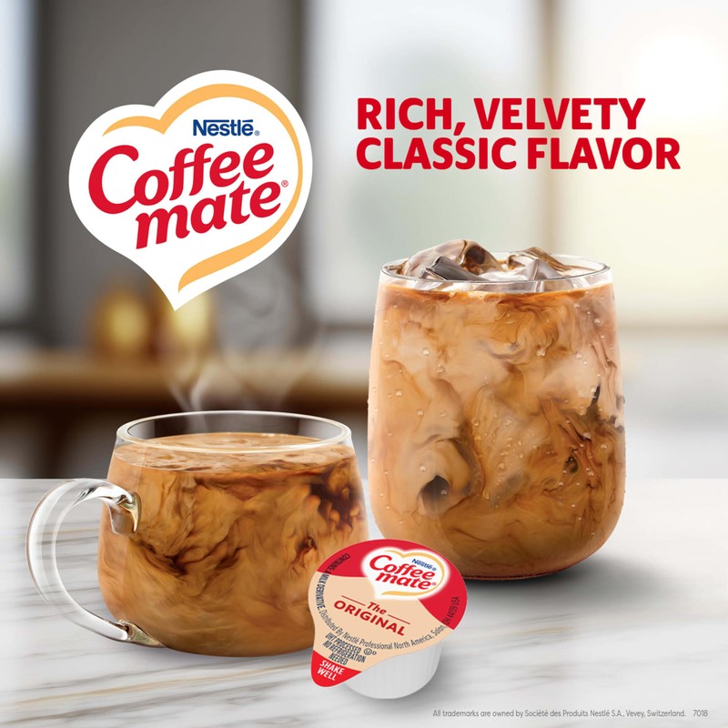 Nestle Coffee mate Coffee Creamer, Original, Liquid Creamer Singles, Non