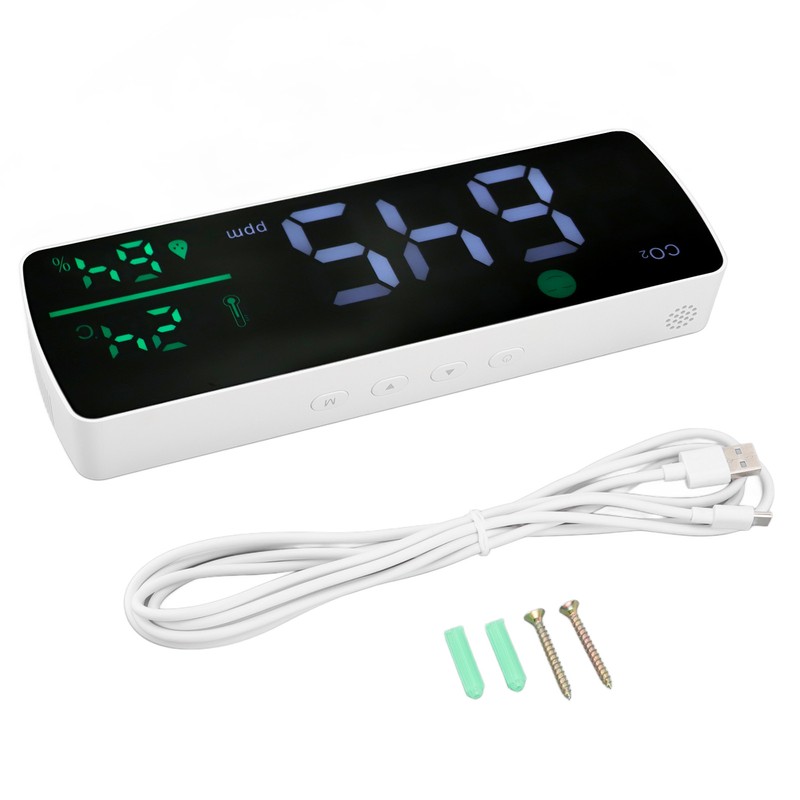 CO2 Monitor High Accuracy Far Infrared Sensor 2000MAH Battery Temperature