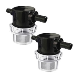 1/2 Inches Water Pump Strainer, RV Water Pump Filter Compatible with 3/8 Inches Hose Barb In-Line Strainer Twist-On Pipe Sprayer for 12V DC 80 PSI Camper Marine Boat Lawn, 80 Mesh Filter 2PC