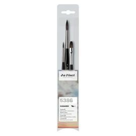 Da Vinci 5386 Series Water Colour Painting Brush Set, Bristle, Blue/Green, 11.8 x 11.8 x 11.8 inches (30 x 30 x 30 cm)