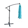 The Fellie 6.5x10 ft Rectangle Patio Umbrella with Solar Lights,