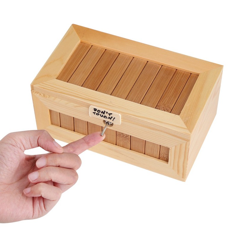 Wooden USB Electronic Box Cute Tiger Funny Interactive Stress Relief