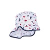 Sterntaler Girls' Peaked Cap with Neck Protection, White