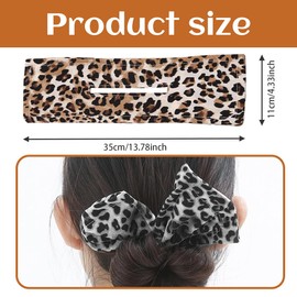 2 Stück Magischer Haarknoten, Dutt Maker, Duttkissen, Haarknotenmacher Haarknoten Maker Flexible Donut Brötchen Bun Maker Haarschmuck Praktisches Design und Langlebig (Leopard)