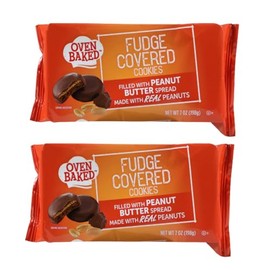 Oven Fudge Covered Cookies with Chocolate and Peanut Butter, 7-oz. (Pack of 2)