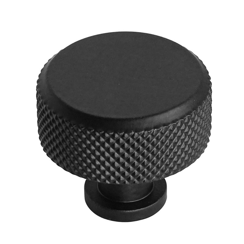 Decoranddecor Amelia Knurled 35mm Round Kitchen Cabinet Furniture Knobs Aluminium