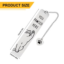 Cute Cat Bookmark, Zinc Alloy Kitten Paw Print Bookmarks Reading Gifts for Cat Lovers Funny Black Kitten Book Marks Animal Bookmark Gifts Book Accessories for Reading (Style D)