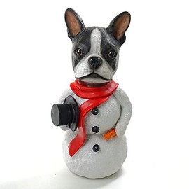 Conversation Concepts Boston Terrier Jolly Holidog Snowman Christmas Decoration Figurine Ornament