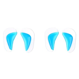 Arch Support Insoles (4 PCS) Pu Gel Foot Massage Flat Feet Insoles 2 Pairs
