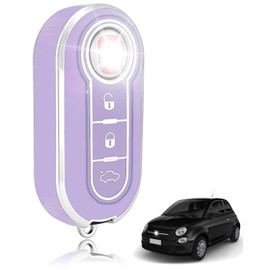 ZEXIJOW 3 Button Key Blade Key Cover for Fiat 500 Punto Bravo Brava Panda Abarth Doblo Ducato Idea Linea Ulysse Tipo Lancia Ypslon Delta Musa, Remote Key Case