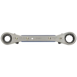 TOP PRW-7S 4 Size Plate Ratchet Wrench 0.7 x 0.7 inches (17 x 19 mm), 0.8 x 0.9 inches (21 x 24 mm), 20° Feed, Tsubame Sanjo, Made in Japan
