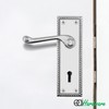 EAI Polished Chrome Georgian Scroll Door Handles for Key Lock