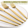 20 Piece Gold Silverware Set for 4, Terlulu Stainless Steel