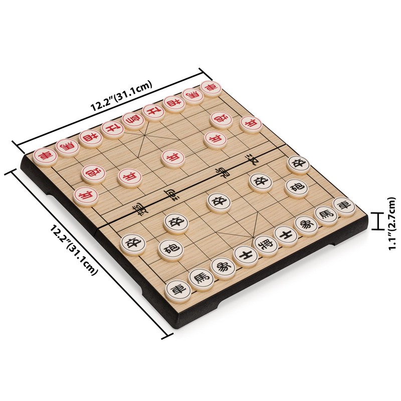Yellow Mountain Imports Chinese Chess (Xiangqi) Magnetic Travel Set (31