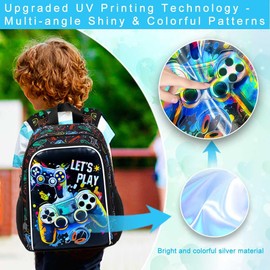 UFNDC Toddler Backpack for Boys, Kids Cute Game Preschool Bookbag, Kindergarten school Bag