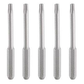 HARFINGTON 5pcs T10H Torx Screwdriver Bit 5/32" Hex Shank 45mm/1.77" Length Magnetic Star 6 Point Head S2 Steel Screw Driver Bit