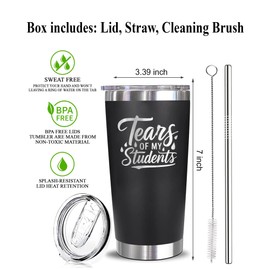 Tears Of My Students Insulated Travel Tumbler - Teacher Gifts - Funny Gifts For Teachers - Funny Christmas Gifts Teacher's Day Gifts -Gifts For Educators - Teacher Tumbler - Travel Mug For Teacher