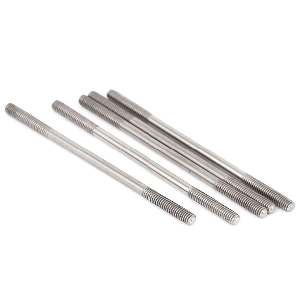 TOP-VIGOR 5Pcs Double End Threaded Stud Screw Bolt, M4x80mm 304