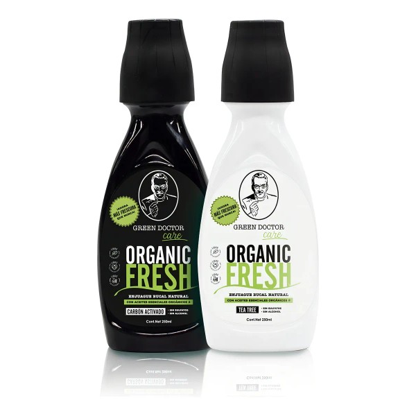 Enjuague Bucal - Organic Fresh Tea Tree Y Carbon 2pack