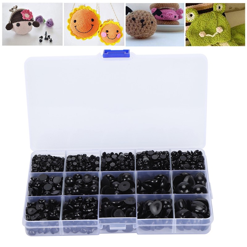 2575Pcs Plastic Eyes and Noses Pack Safety DIY Craft Kit