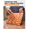 Thread Checker, Professional 28 Sizes Nut and Bolt Thread Checker,