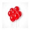 Party Balloons 12" Decorator Balloons - Range of Unique Colours (Bright Red, 10 Pack)