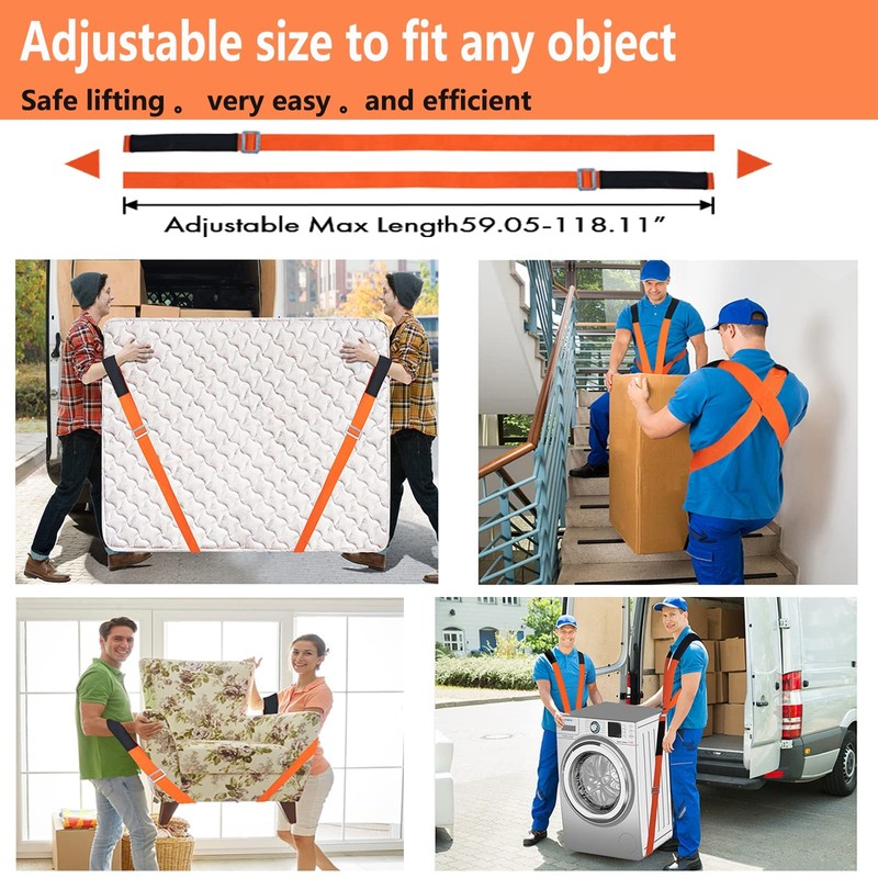 Moving Straps Lifting（Padded） one Person 2-Person Lifting and Moving System