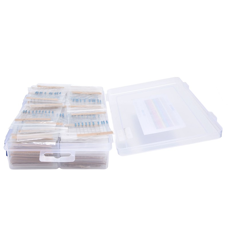 1450Pcs Metal Film Resistor Kit 145 Values Assortment 1~1MΩ 1/4W