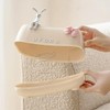 AIMALL Bunny-Themed Tissue Box, Elegant Spring-Lift Design, 8.26" x 5.43"