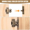 2 Pack Cabinet Latch Double Roller Catch, Heavy Duty Latch