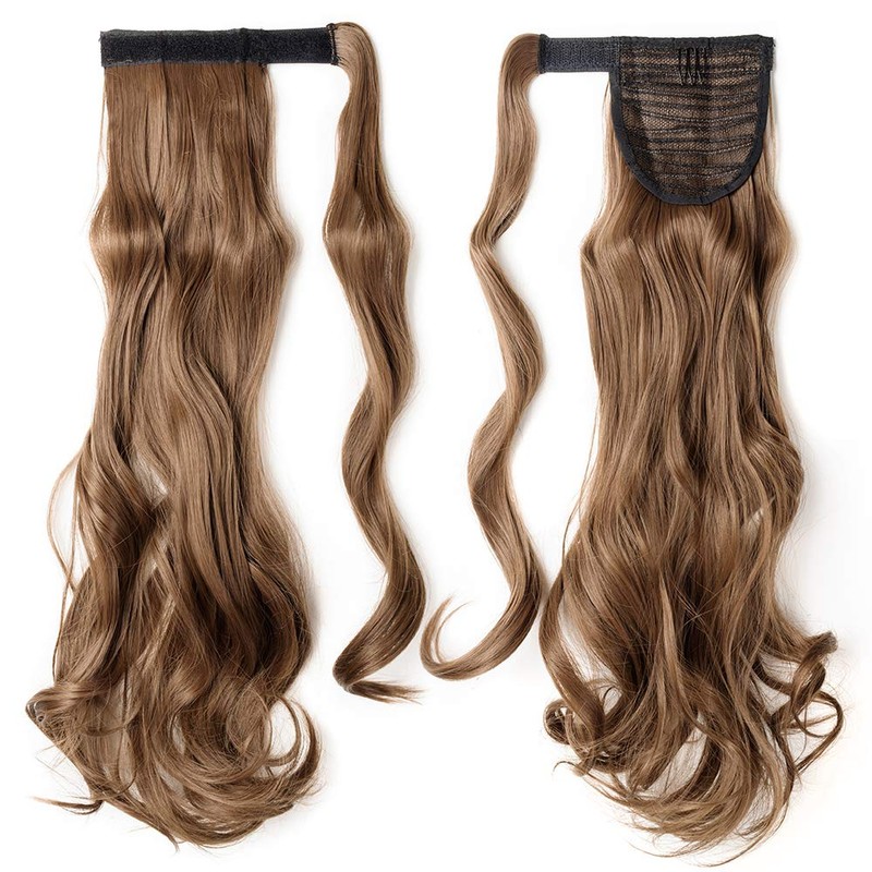 Silk-co 24" Ponytail Hair Extension Clip in/on Ponytail Curly Synthetic