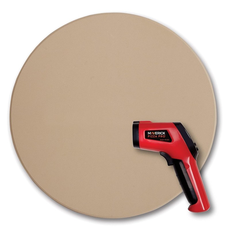 MAVERICK PS-15 GRILLING PIZZA STONE + INFRARED THERMOMETER SET