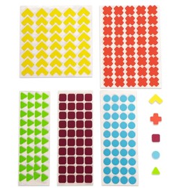 BLEWAY Bump Dots for Visually Impaired 200 Pcs Combo Pack(Yellow&Red&Blue&White) - Low Vision Aids Braille Stickers Raised Tactile Dots for Elderly, Blind (200)