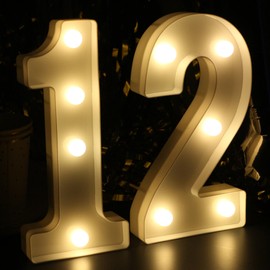 12th Birthday Decorations for Girls & Boys, 12th Birthday Decorations for Her & Him, Light Up Numbers 12 Sign, 21st Birthday Decorations Cute 21 Gifts