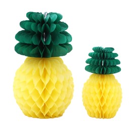 2 x Hawaiian Pineapple Balls Tropical Hawaiian Party Decoration Paper Lanterns for Wedding Party Birthday
