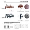 FengPingZi, Key Holder Wall Mount, 2 Pack Metal Black Key
