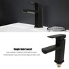 Sink Faucet Black Single Handle Single Hole Cold Stainless Steel