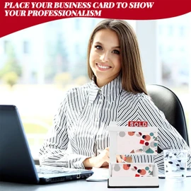 Real Estate Business Card Holder Display, Sale Sign Realtor Agents Business Card Holder for Desk, Office Reception Tabletop Card Stand - Holds 3.5 x 2 inch Cards