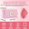Bolsa de maquillaje con parche inicial personalizada, bolsa de chenilla