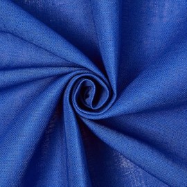 Mansa (4.1 oz) 100% Hypoallergenic Cotton Woven Linen Look 55/56" Fabric by The Yard - Royal Blue, 1 Yard