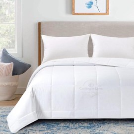 Down Alternative Comforter Queen Size - All Season Comforter Queen - 1 Piece Comforter For Queen Size Bed - Perfect For Sensitive Skin - Soft & Warm Down Alternative Microfiber Comforter (White)