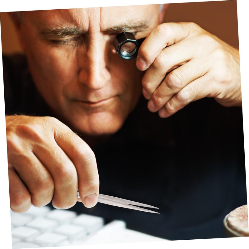 Outanaya 2pcs Stainless Steel Multi-purpose Jewelry for Electronics Lab Ergonomic